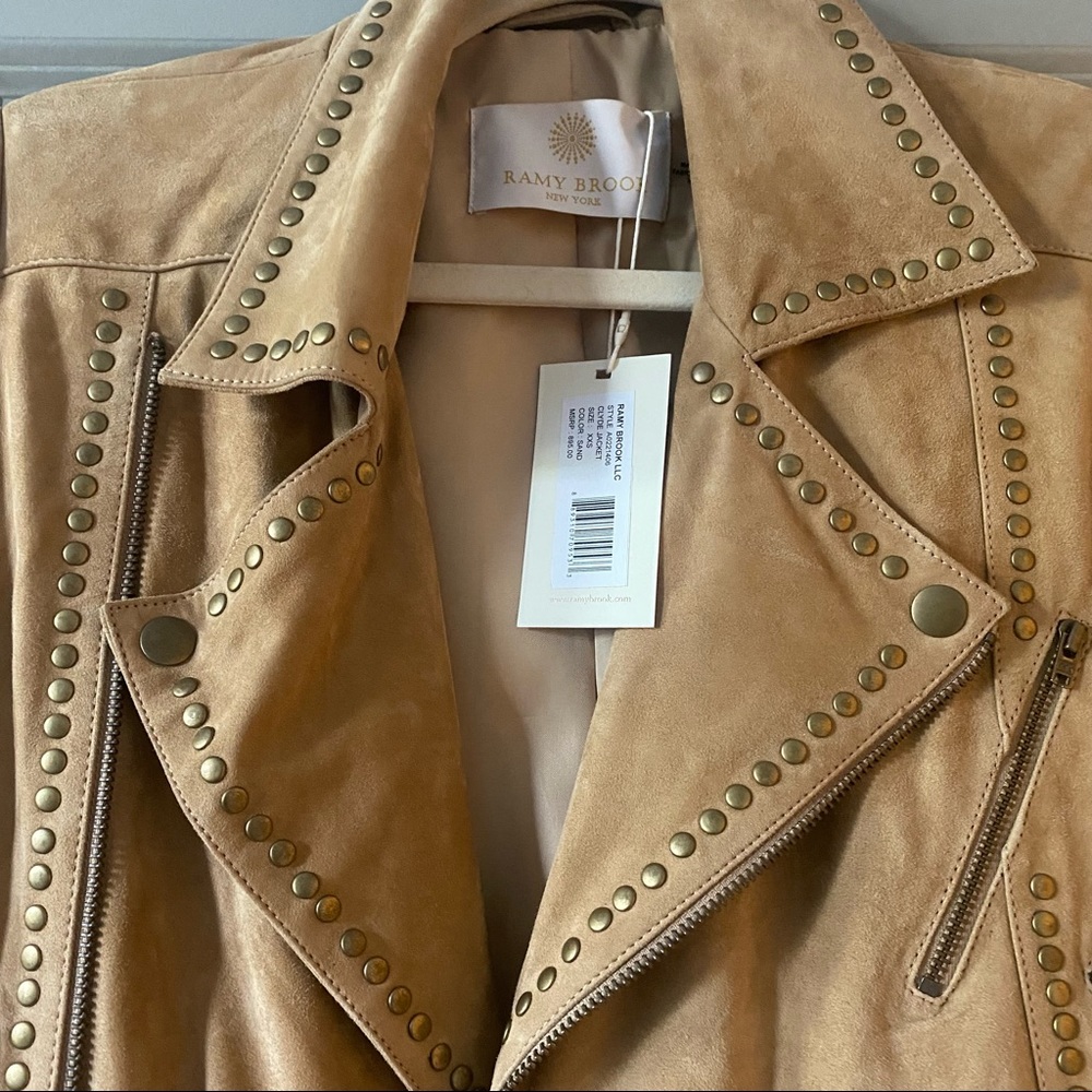 Clyde Suede Jacket - Sand XXS - Picture 3 of 4